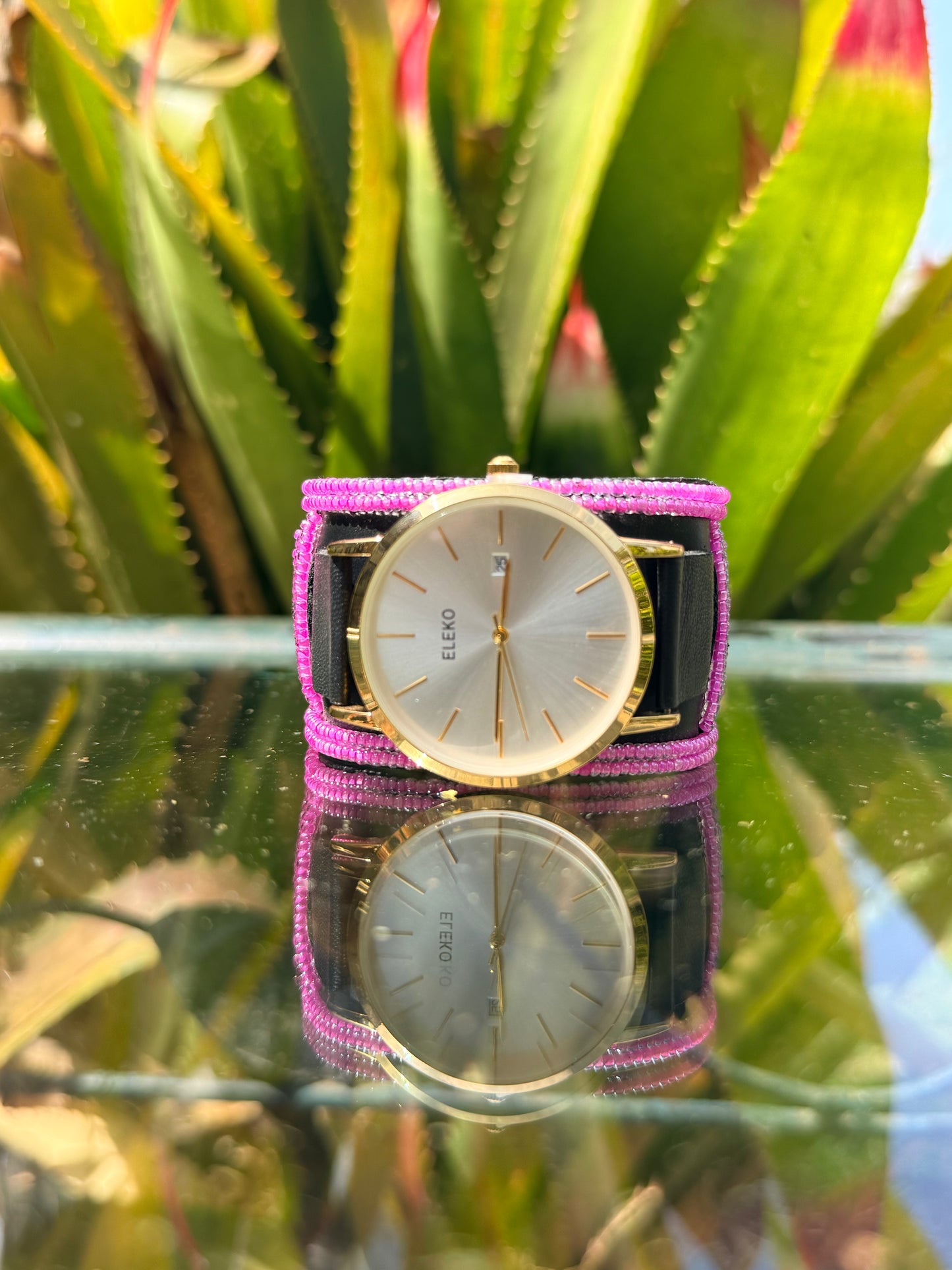 Taiyo | Purple Beaded Watch