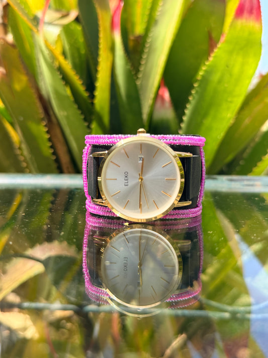 Taiyo | Purple Beaded Watch