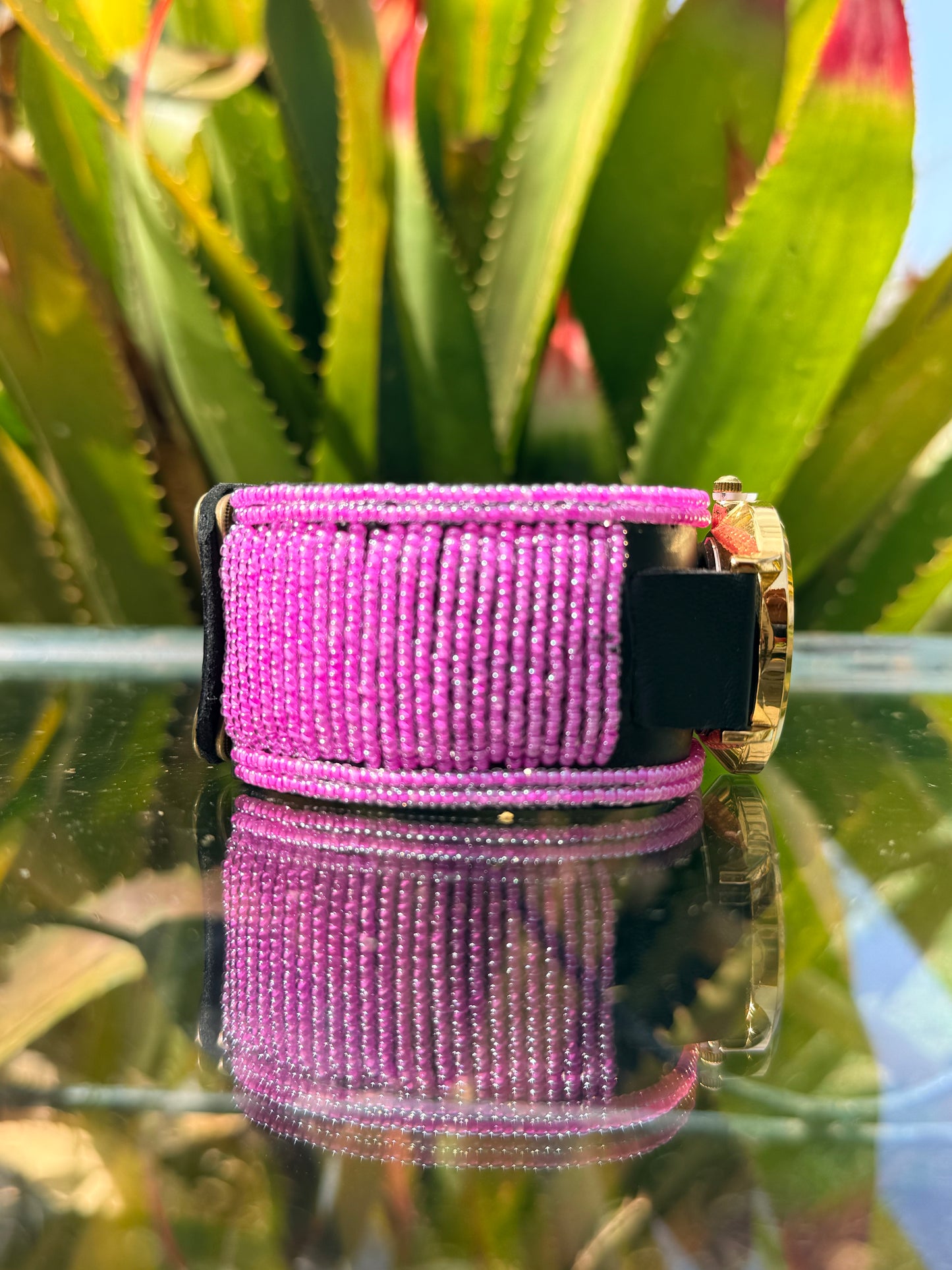 Taiyo | Purple Beaded Watch