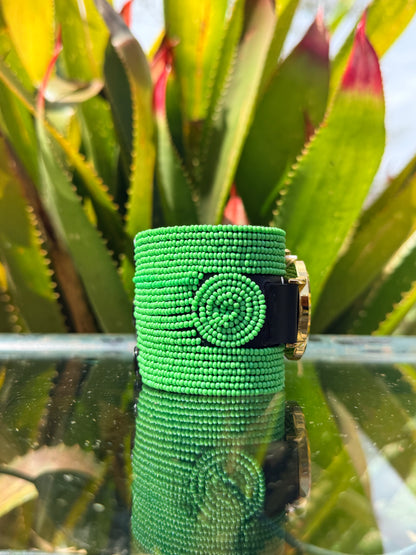 Resian | Green Beaded Watch