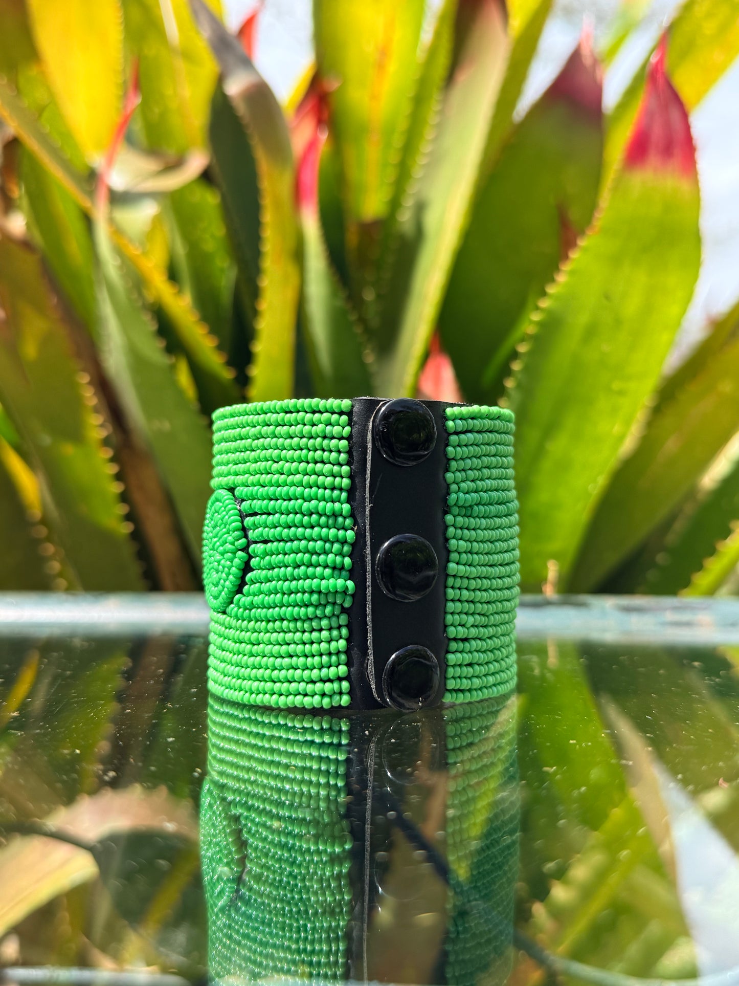 Resian | Green Beaded Watch