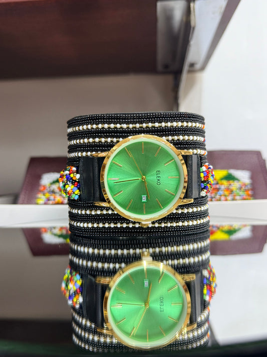 Resian | Emerald Rift Beaded Watch
