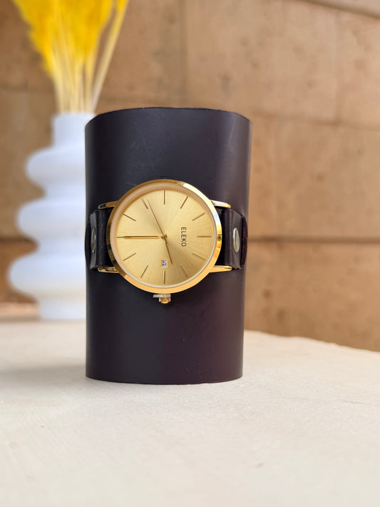 Lemaiyan | Brown Leather Watch