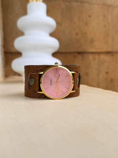 Namelok | Brown Leather Watch
