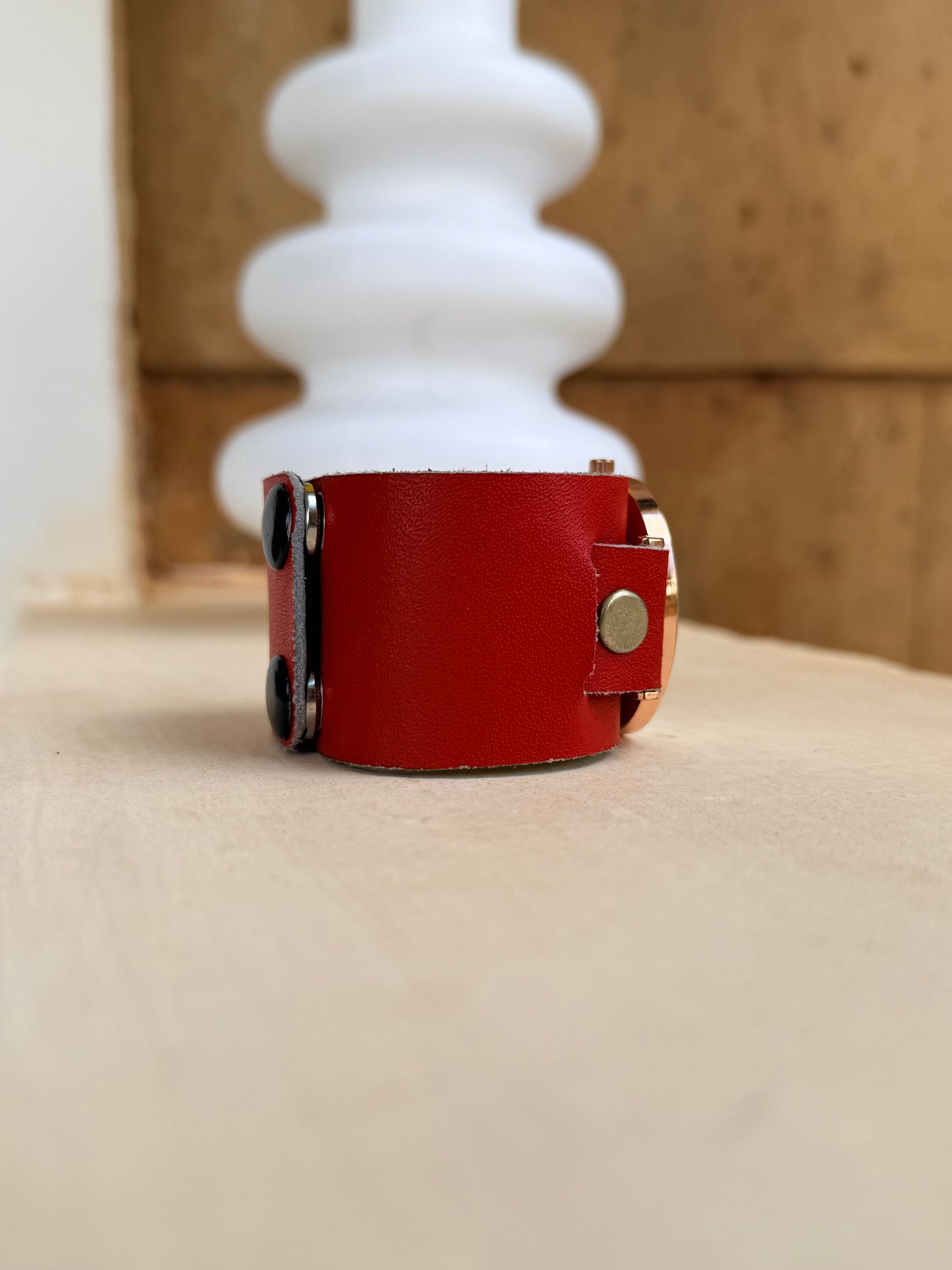 Namelok | Red Leather Watch