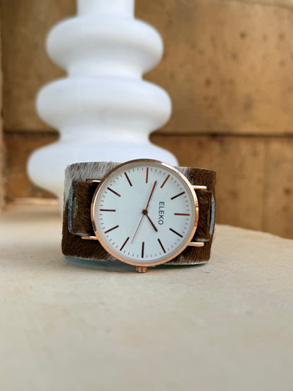 Enchoni | Brown Leather Watch