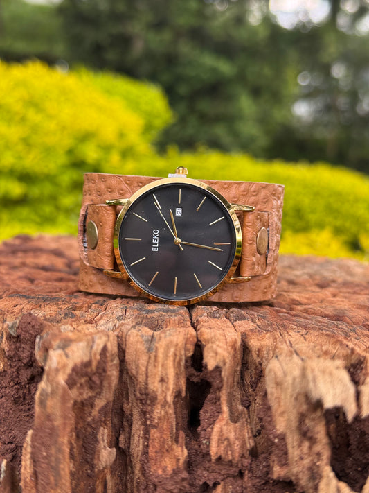 Namelok | Brown Leather Watch