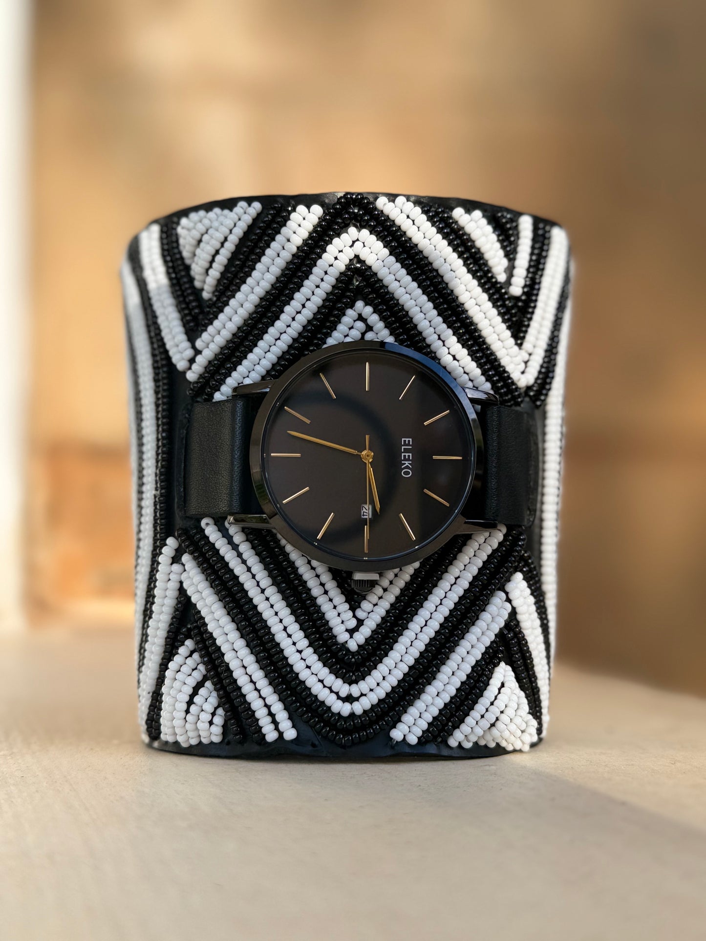 Africa | Striped Beaded Watch