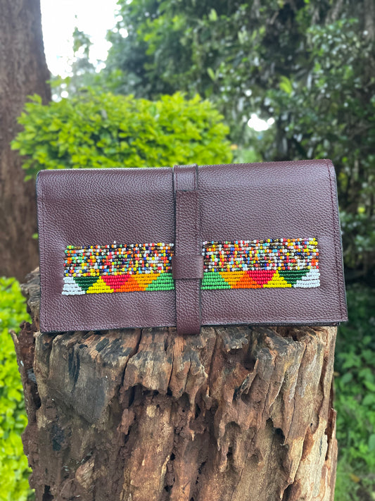 Women Leather Beaded Wallet