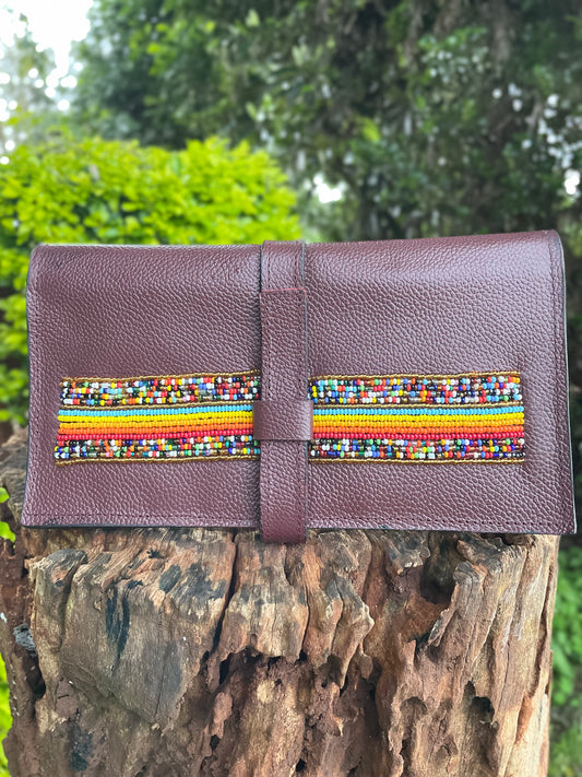 Women Leather Beaded Wallet
