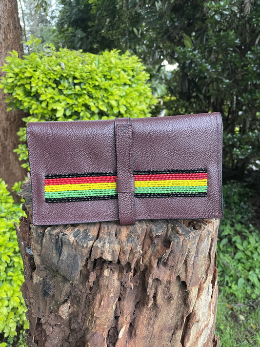 Women Leather Beaded Wallet